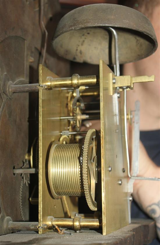 John Agar & Son, York. An early 19th century mahogany eight day longcase clock, 7ft 7in.